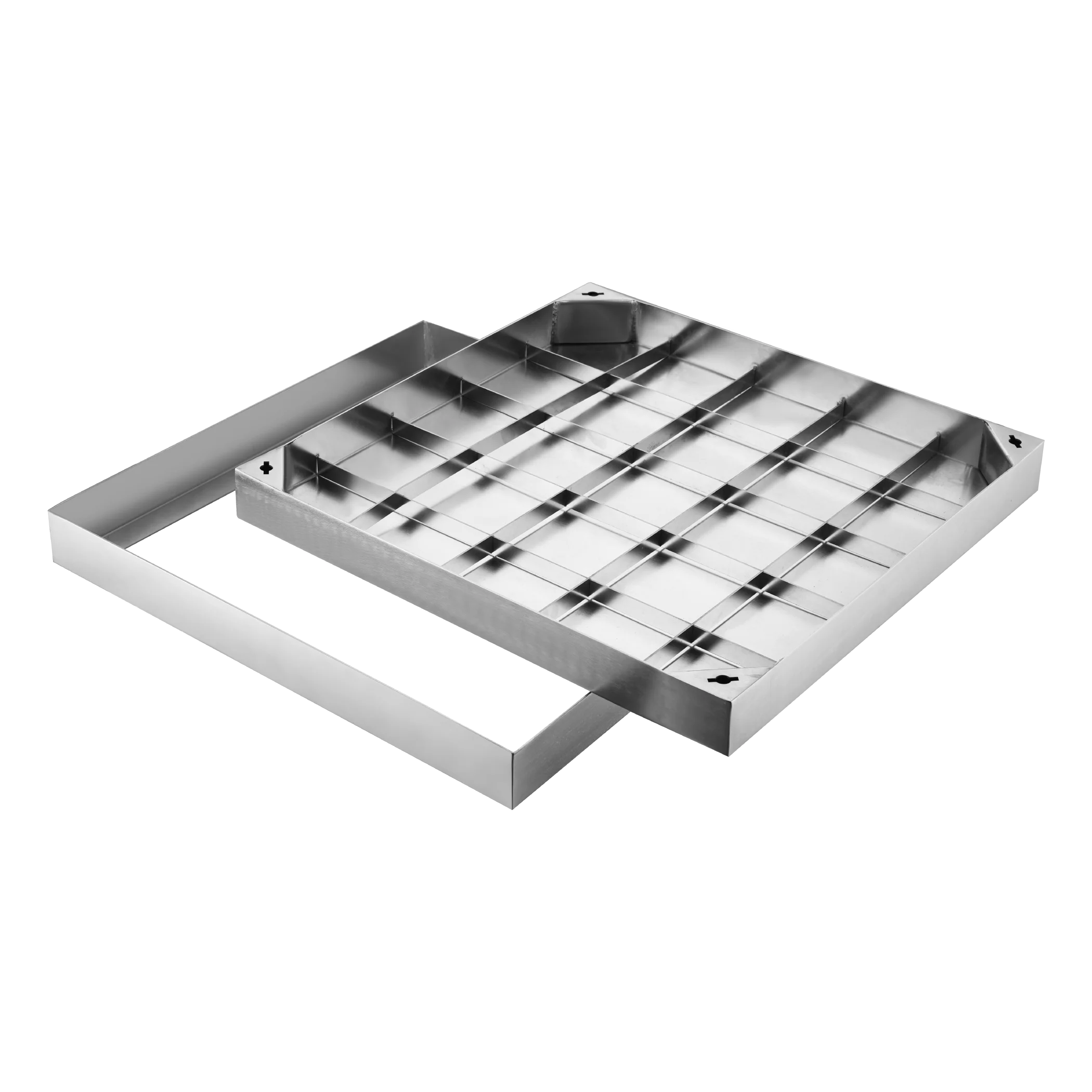 12X12" Stainless Steel Manhole Cover Tile/Marble Insert