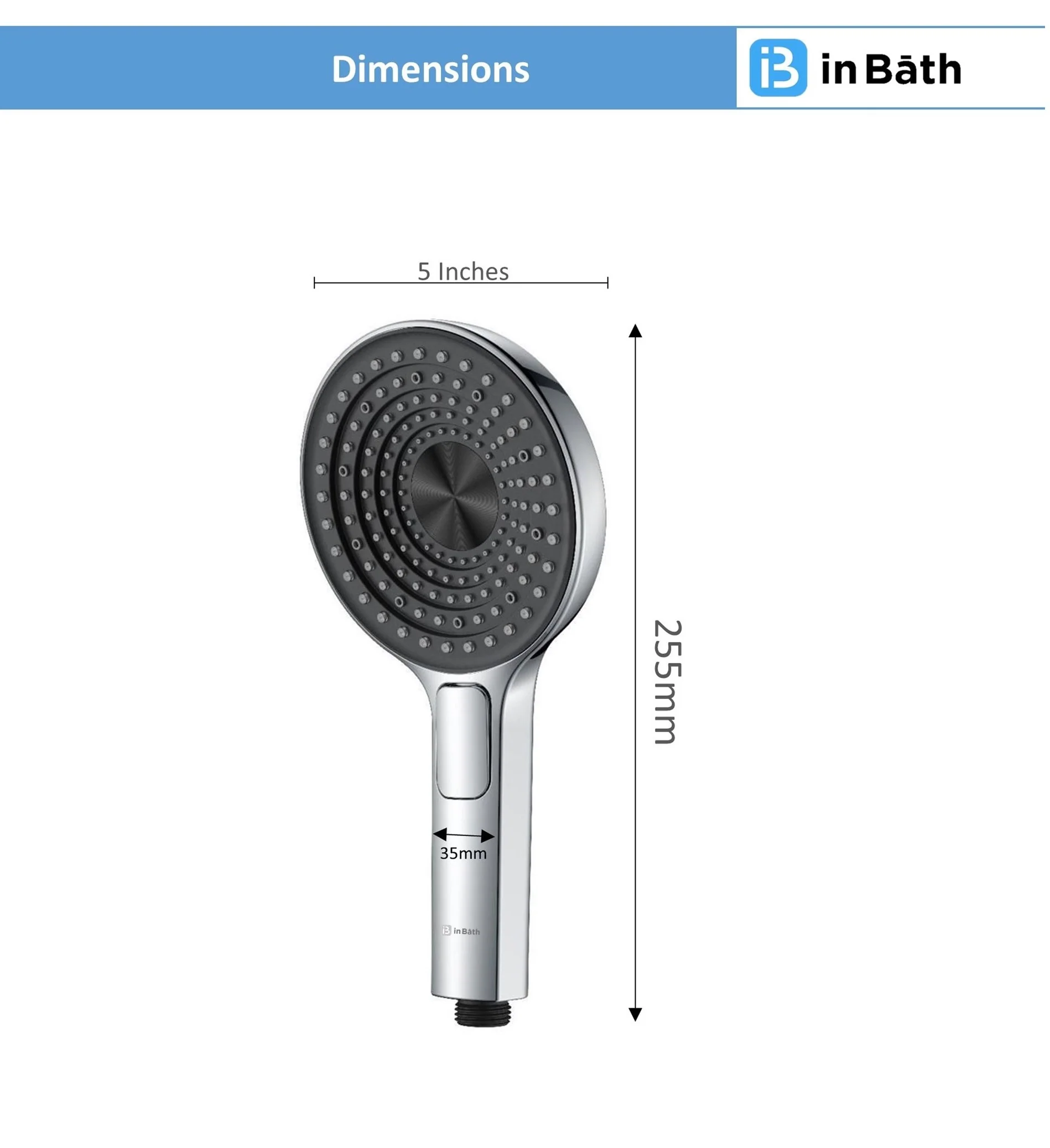 Spykar Hand Shower With SS Flexible Pipe & Hook - Image 3