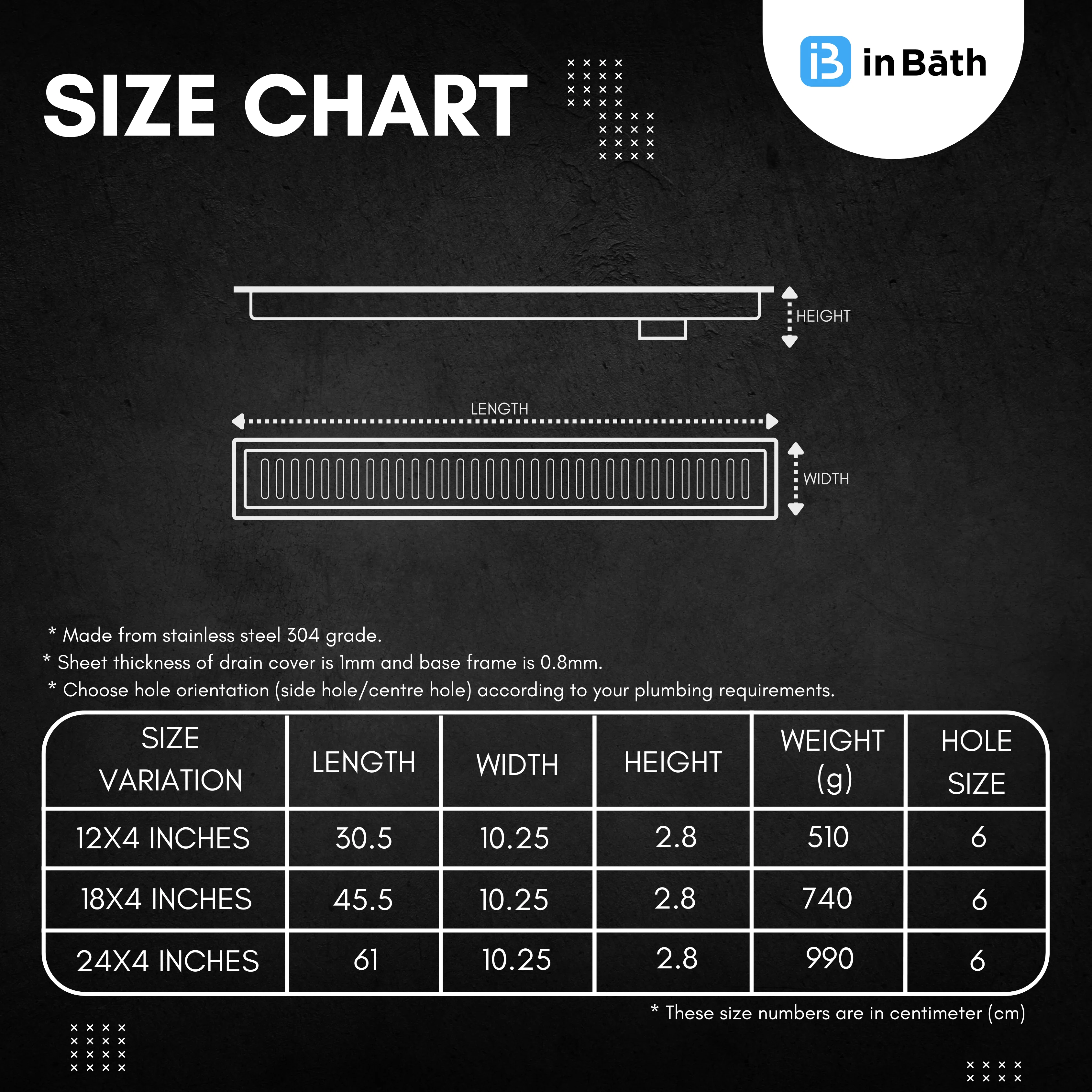 Elite Classic Shower Drain Channel with Collar (SS 304) - Image 4