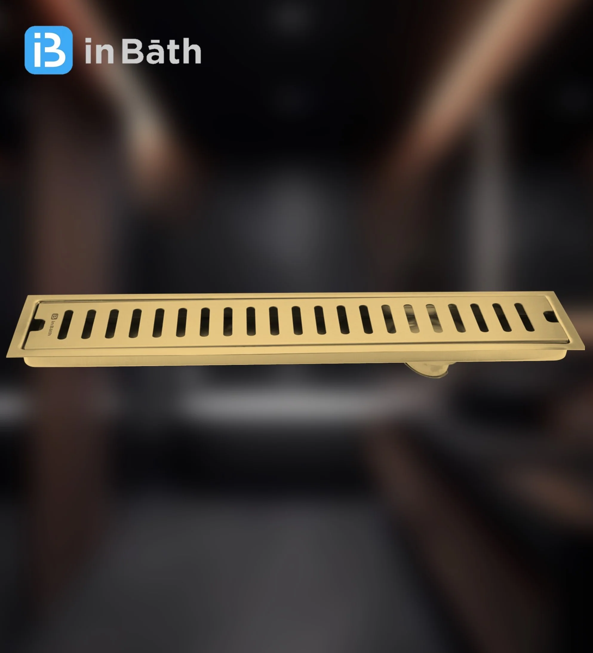 Gold (PVD) Classic Shower Drain Channel (SS304 Grade) - Image 5