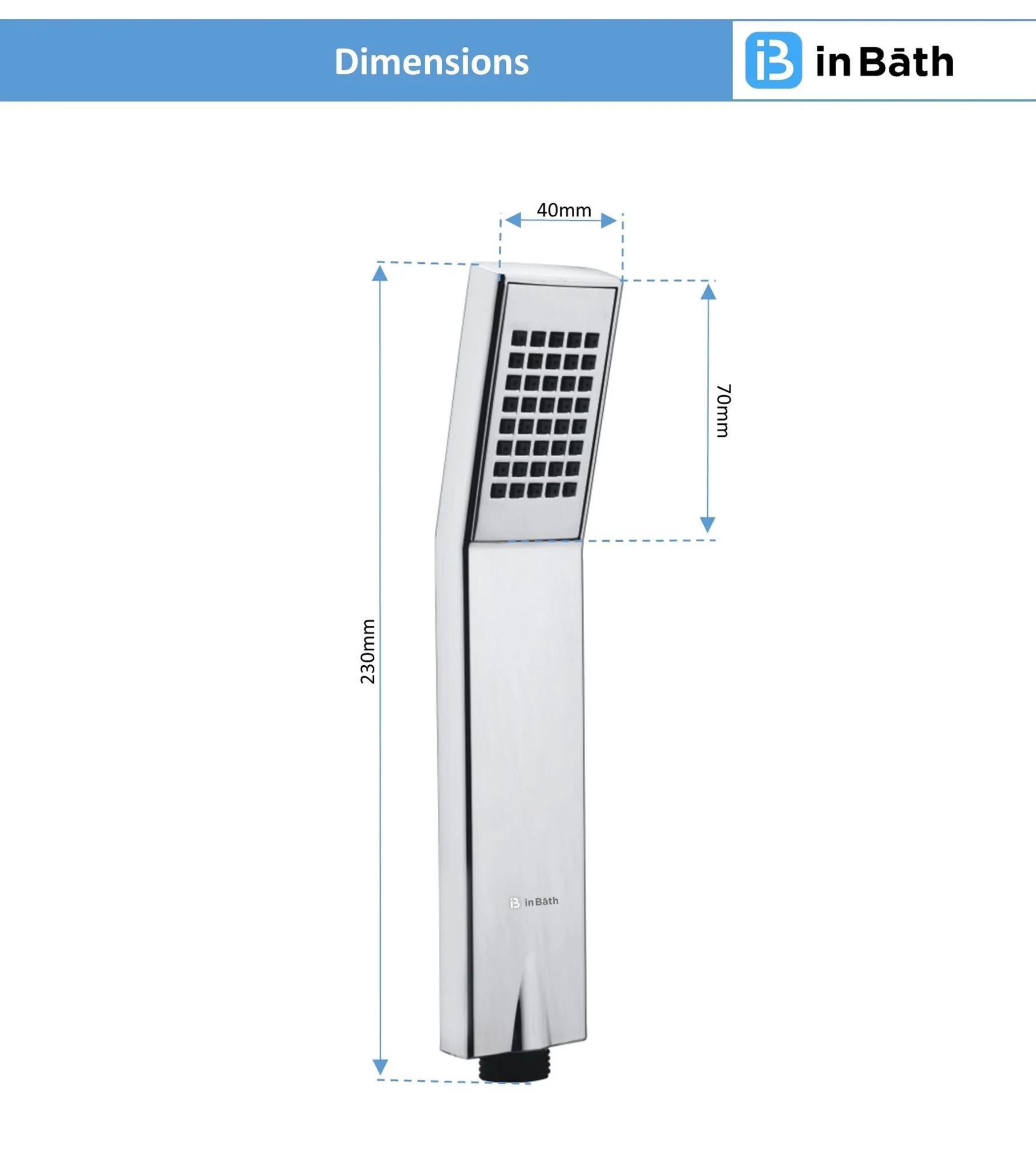 Sleek Hand Shower With SS Flexible Pipe & Hook - Image 3