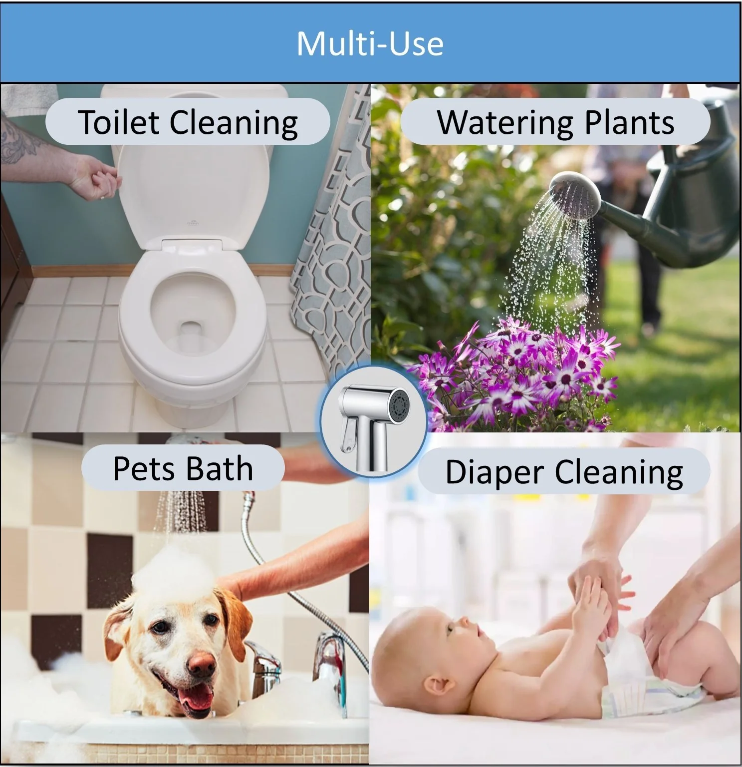 Milli (N) Health Faucet With Hose Pipe & Wall Hook - Image 5