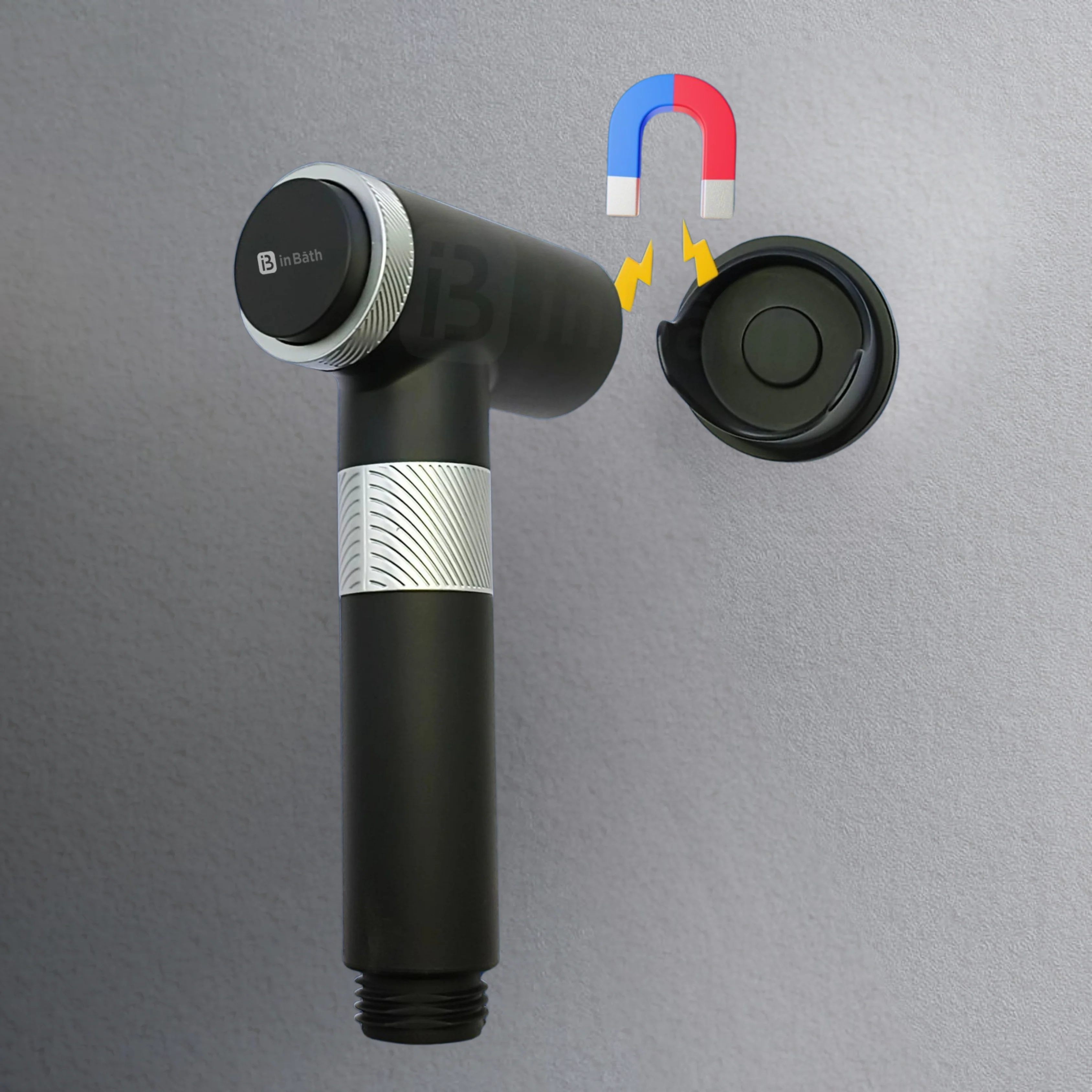 Black Magnetic Health Faucet With Hose Pipe & Hook - Image 3