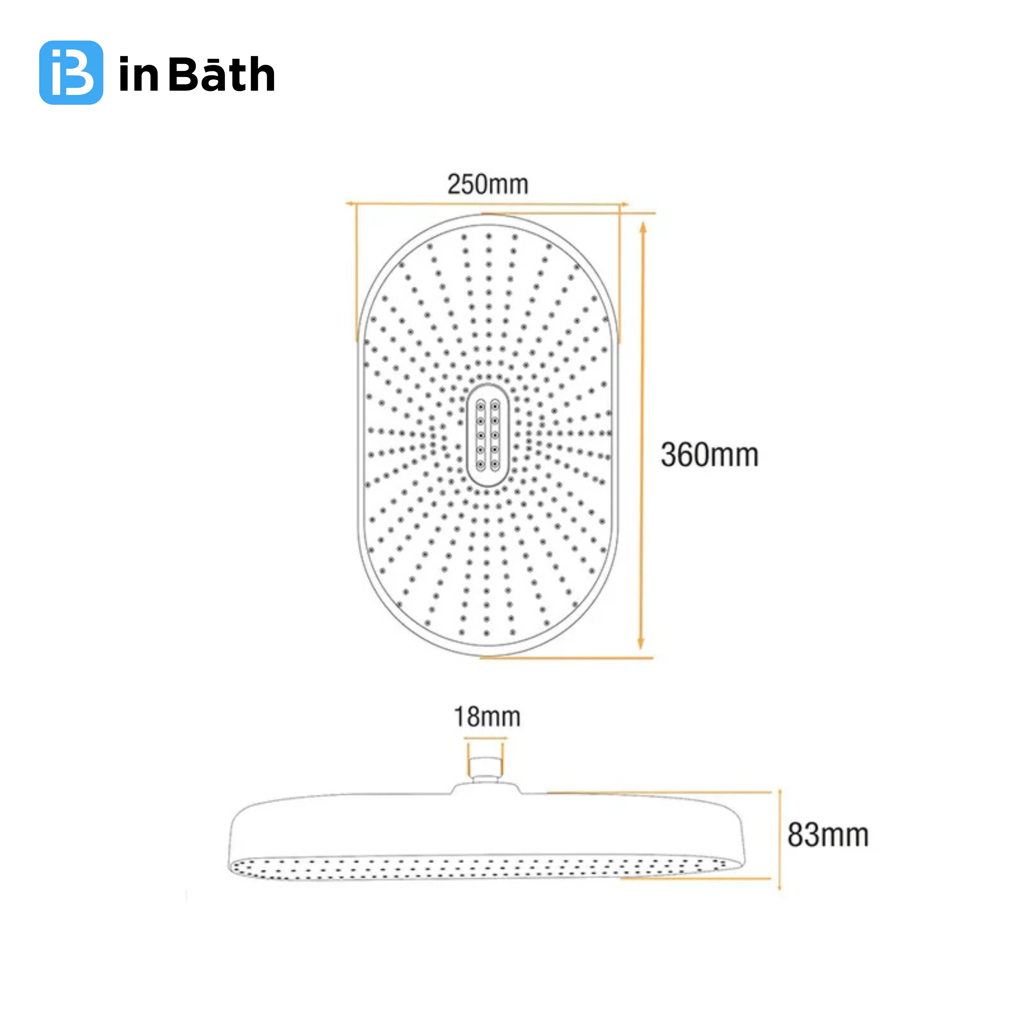 Inox Overhead Shower (14x9 Inches) - Image 3