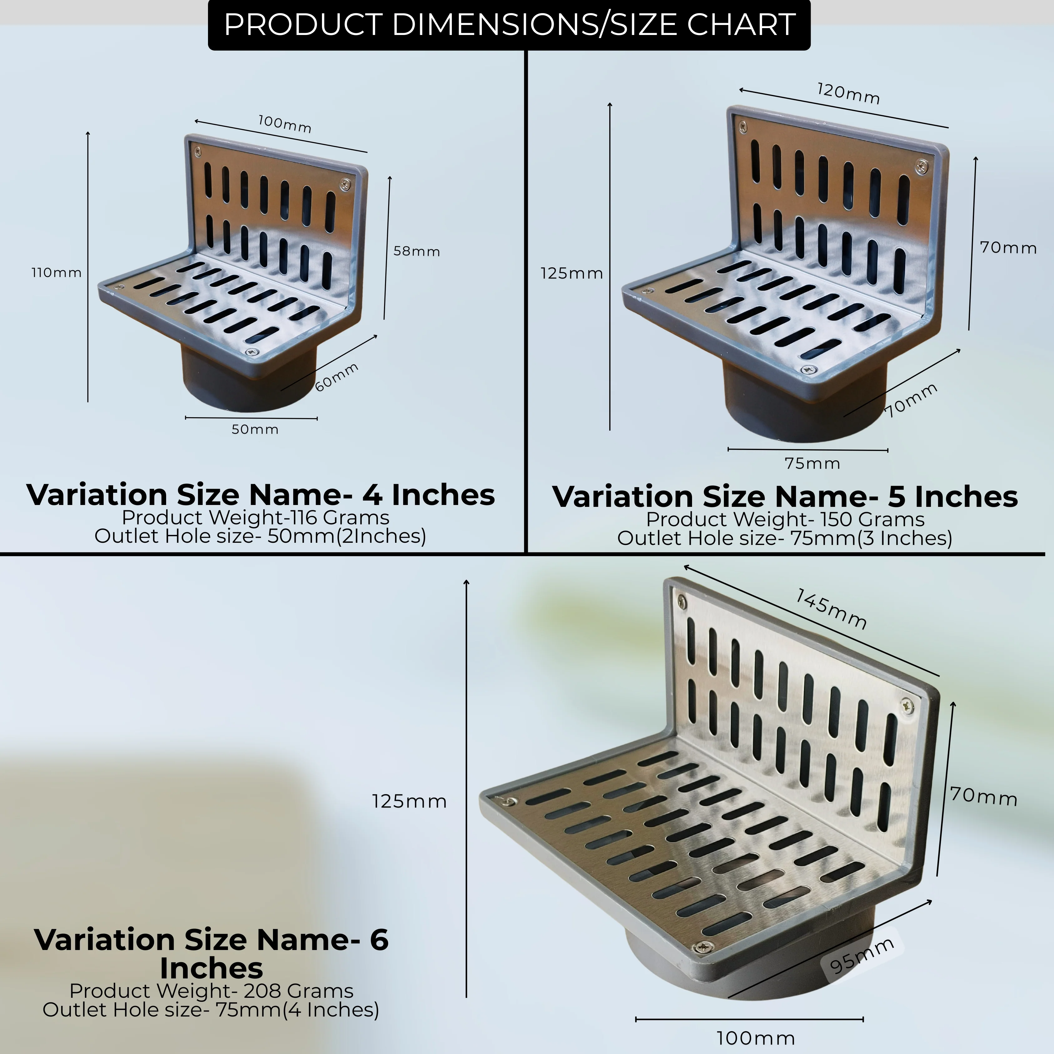 L Type Roof/Balcony drain - Image 2