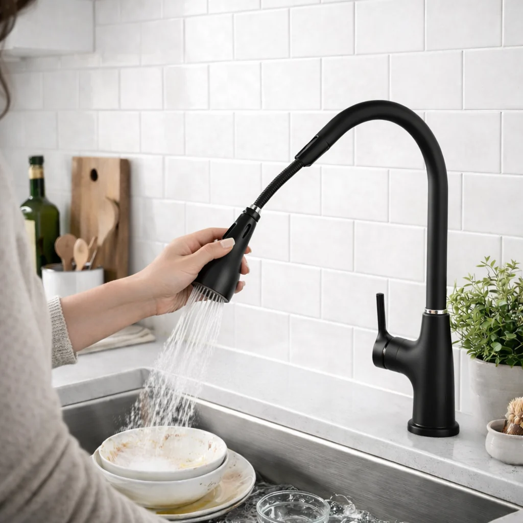 Pull Out Sink Mixer (Black) - Image 3
