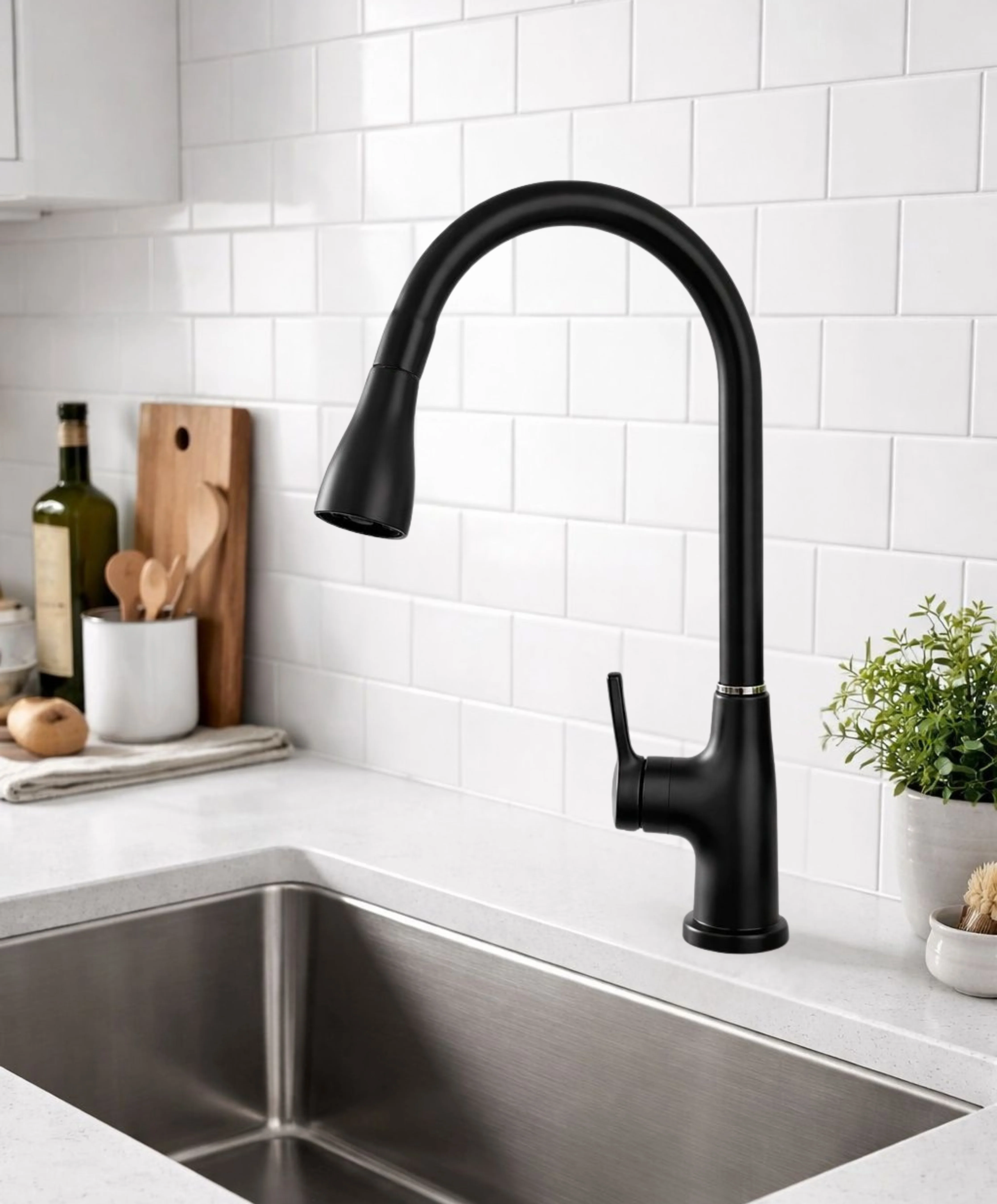 Pull Out Sink Mixer (Black) - Image 5